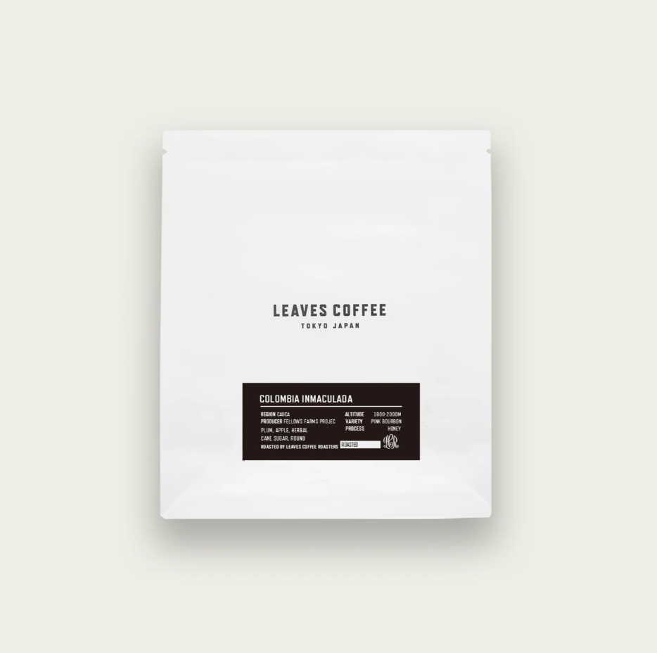 Leaves Coffee Tokyo - Colombia Inmaculada Pink Bourbon- (Colombia, Honey, Pink Bourbon)