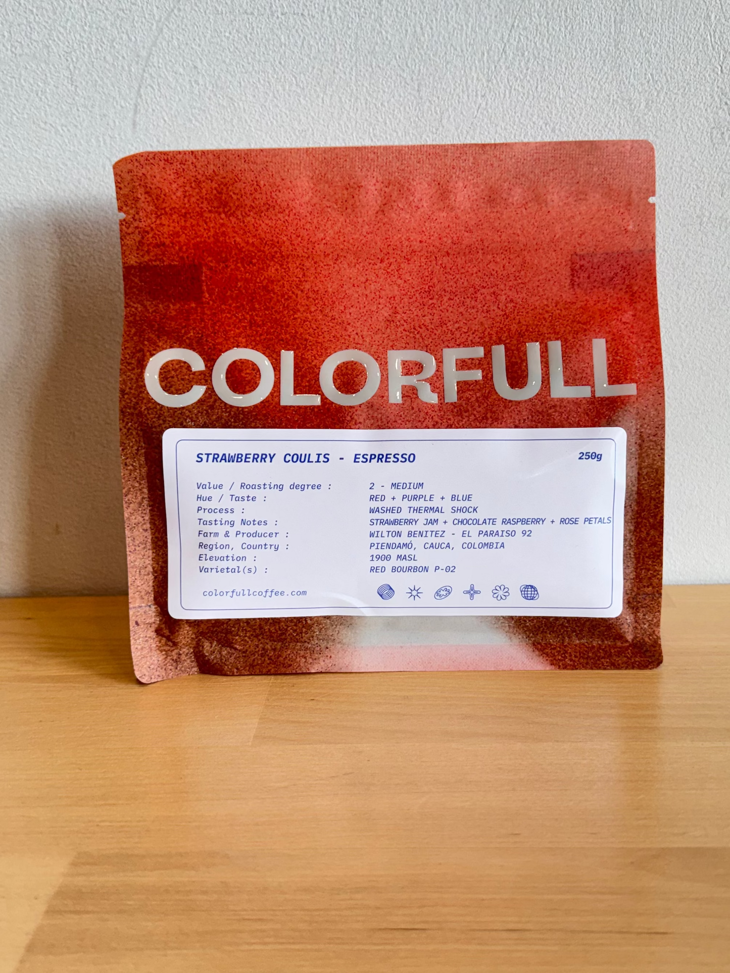 Colorfull - STRAWBERRY COULIS - ESPRESSO - (COLOMBIA, Washed Thermal Shock,  Cauca)