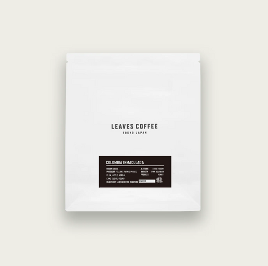Leaves Coffee Tokyo - Colombia Inmaculada Pink Bourbon- (Colombia, Honey, Pink Bourbon)