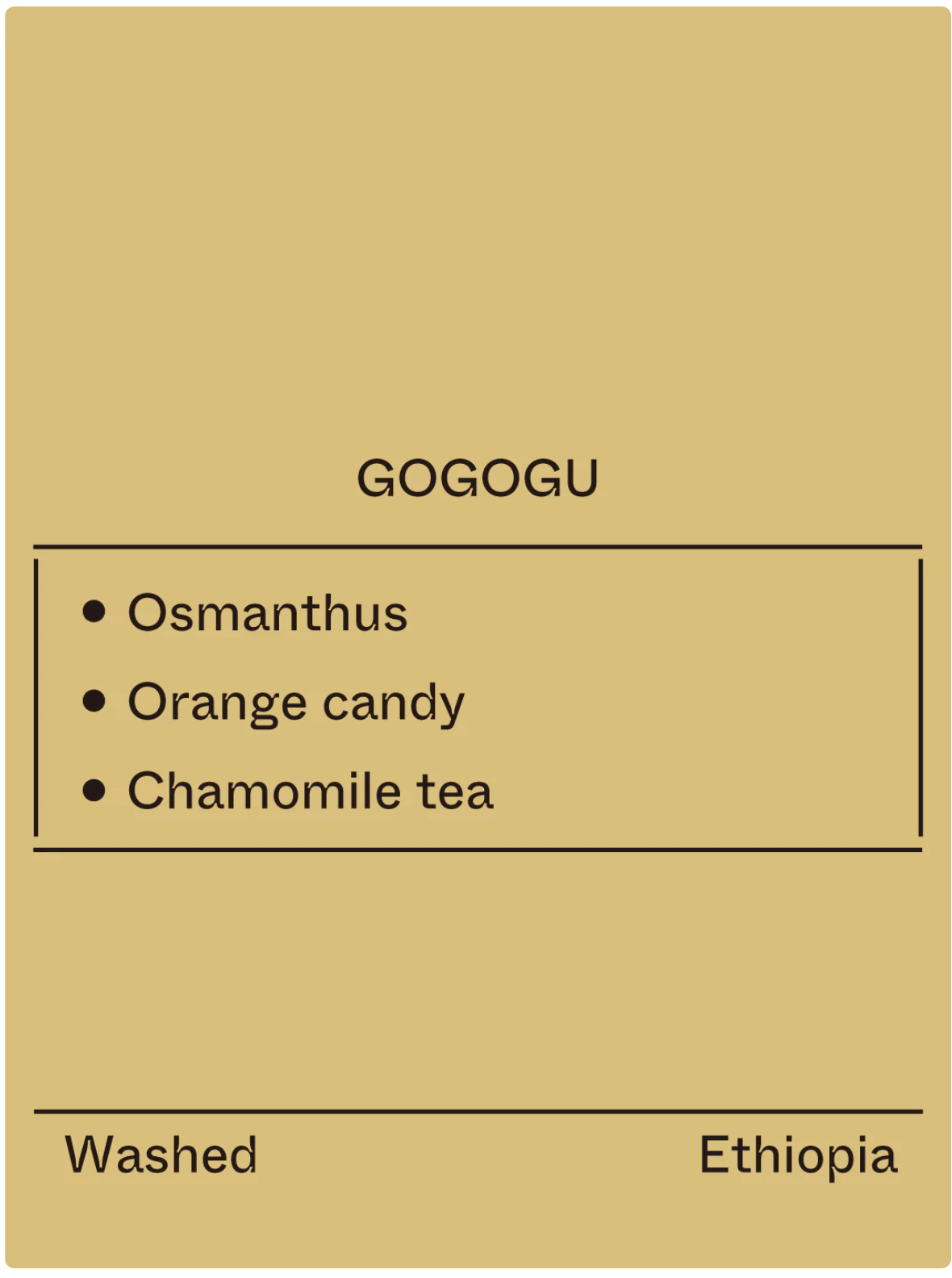 Terraform -  Gogogu - (Ethiopia, Dega & Kurume, Washed)
