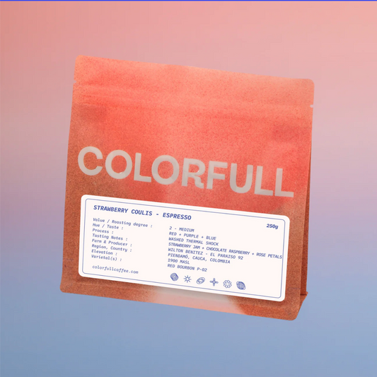 Colorfull - STRAWBERRY COULIS - ESPRESSO - (COLOMBIA, Washed Thermal Shock,  Cauca)